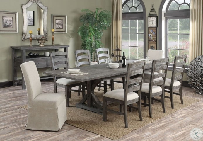 Paladin Rustic Charcoal Extendable Dining Room Set From Wallace Bay Home Coleman Furniture