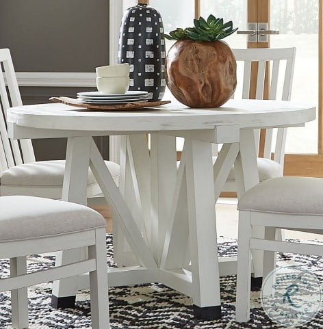 Harper Springs Silo White 48" Round Dining Table From Magnussen Home ...