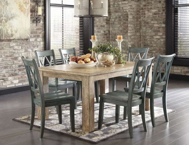 Mestler Antique Blue Side Chair Set Of 2 From Ashley D540 101 Coleman Furniture