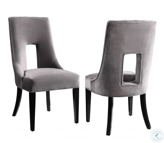 Lipstick Grey Velvet Dining Chair From Tov Coleman Furniture