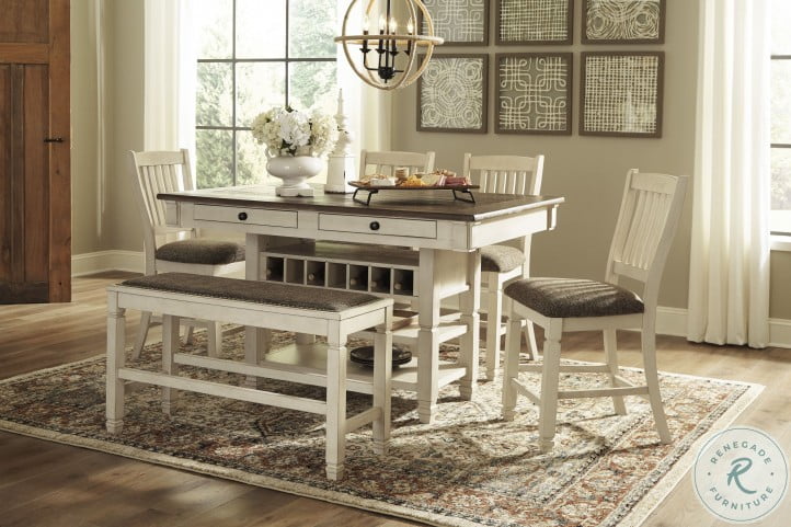Bolanburg Two Tone Counter Height Dining Bench From Ashley Coleman Furniture