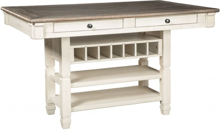 Bolanburg White And Gray Rectangular Counter Height Dining Table