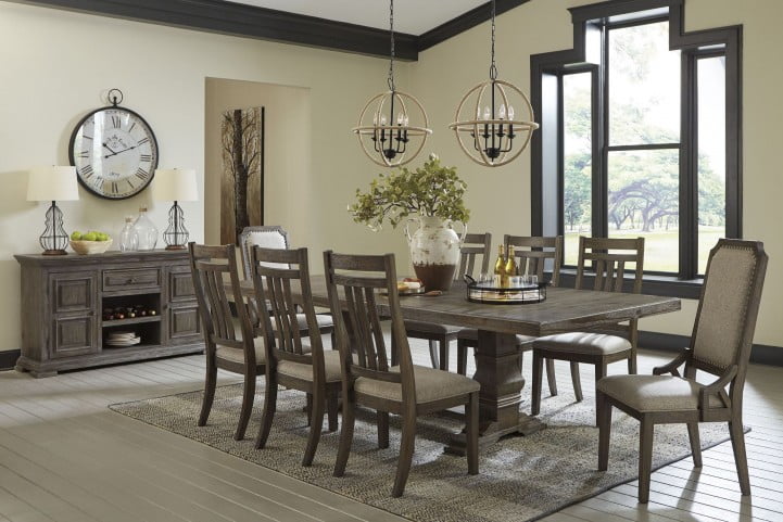 Wyndahl Rustic Brown Extendable Dining Table from Ashley | D813-55T-55B