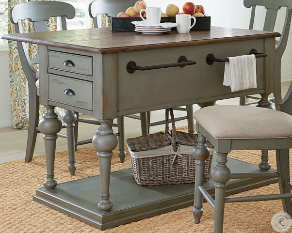 Colonnades Putty And Oak Kitchen Island From Progressive Furniture Coleman Furniture
