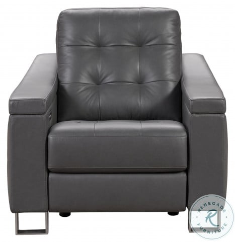 grey tufted recliner