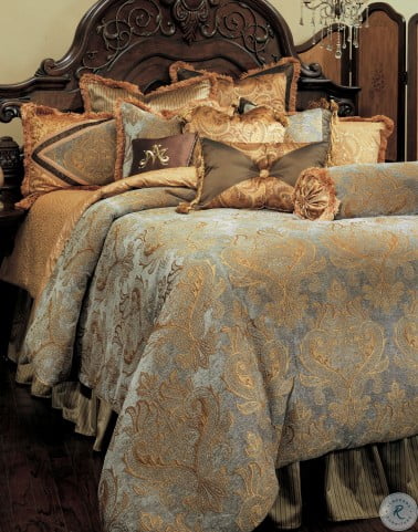 Elizabeth King Bedding Set 13pc From Aico s Ks13 Elzbth Aqa Coleman Furniture