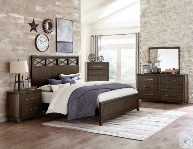 Griggs Dark Brown Panel Bedroom Set From Homelegance Coleman Furniture