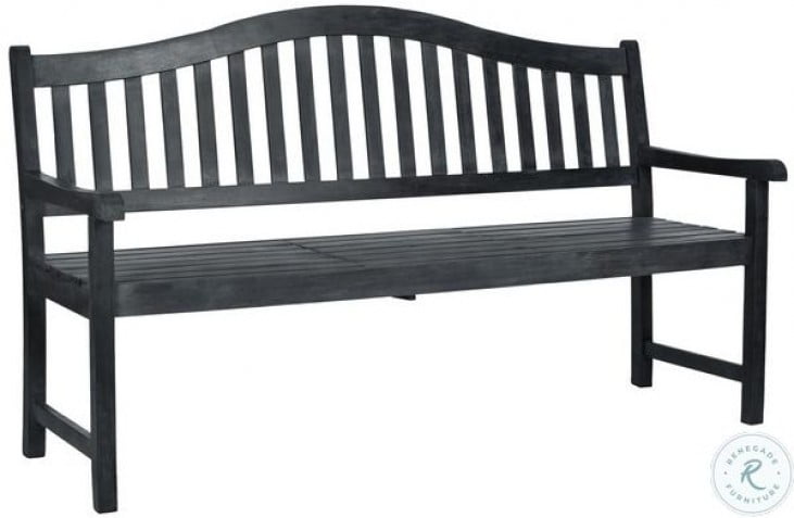 Mischa Dark Slate Gray Outdoor Bench from Safavieh | Coleman Furniture