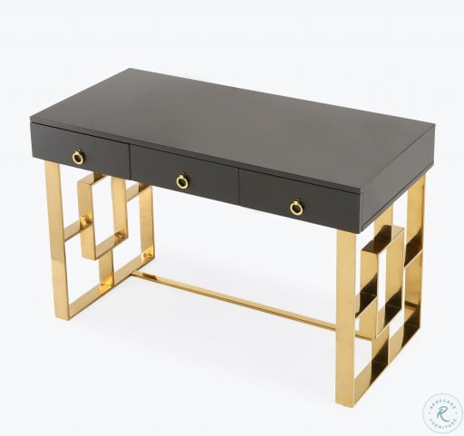 Audrey Gray Lacquer Desk From Tov Coleman Furniture