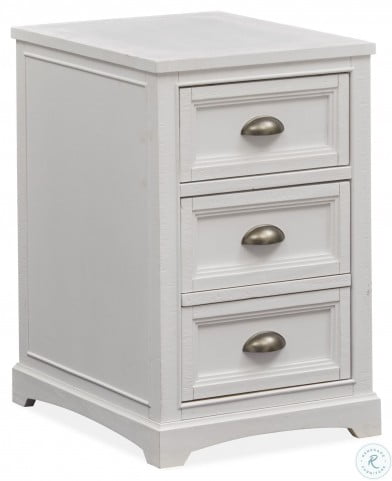 Heron Cove Chalk White Wood Mobile File Cabinet From Magnussen Home Coleman Furniture