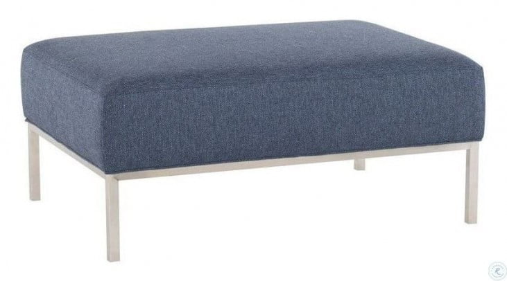 Bryce Denim Tweed Ottoman From Nuevo Coleman Furniture