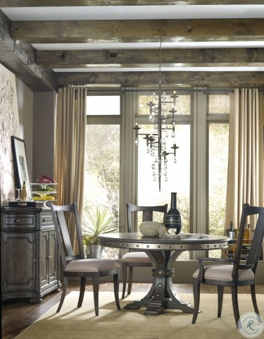 Vintage West Brown 54" Round Extendable Dining Table from ...