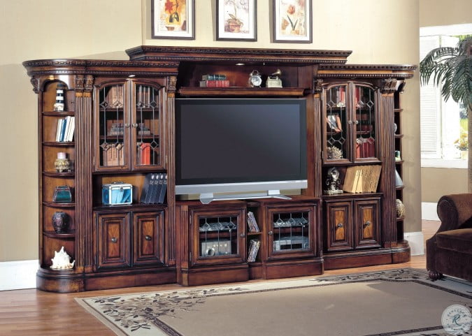 Huntington Exp Large Glass Door Entertainment Wall Unit From Parker House Coleman Furniture