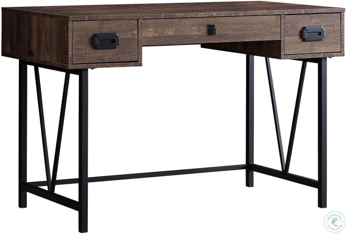 Brown Wood And Black Metal 48 Computer Desk From Monarch Coleman Furniture
