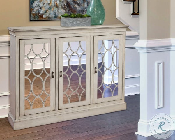 Felicity Powder White 3 Door Accent Cabinet From Martin Furniture Coleman Furniture