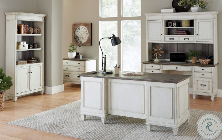 Hartford White Double Pedestal Desk From Martin Furniture Coleman Furniture