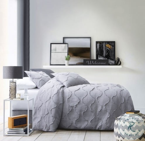 Janelle Dove 3 Piece Queen Duvet Set From Aico Coleman Furniture