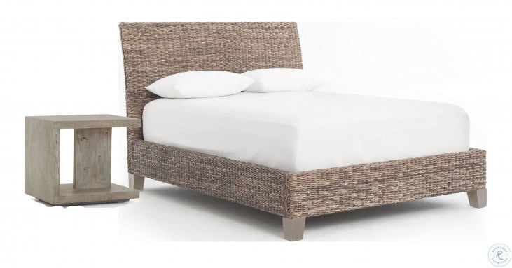 Grass Roots Grey Wash Lanai Banana Leaf Platform Bedroom Set From Fourhands Coleman Furniture