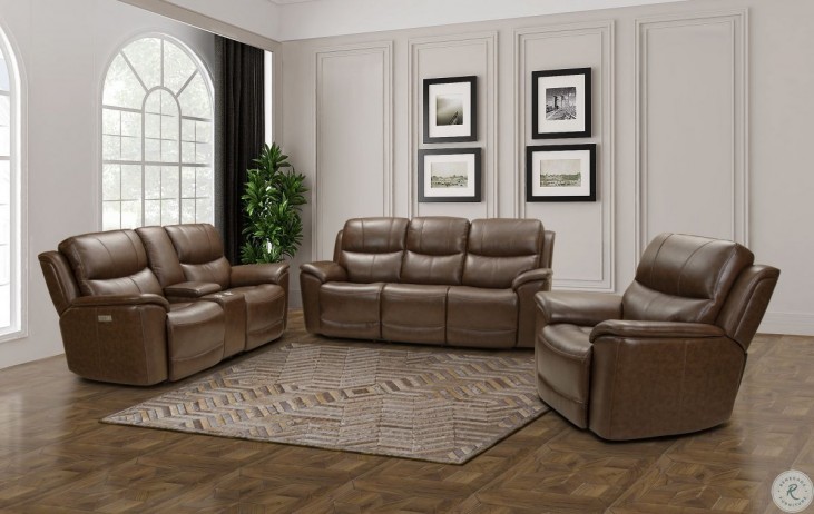 Modern Expressions Jarod Brown Kaden Power Reclining Living Room Set With Power Headrest From Barcalounger Coleman Furniture