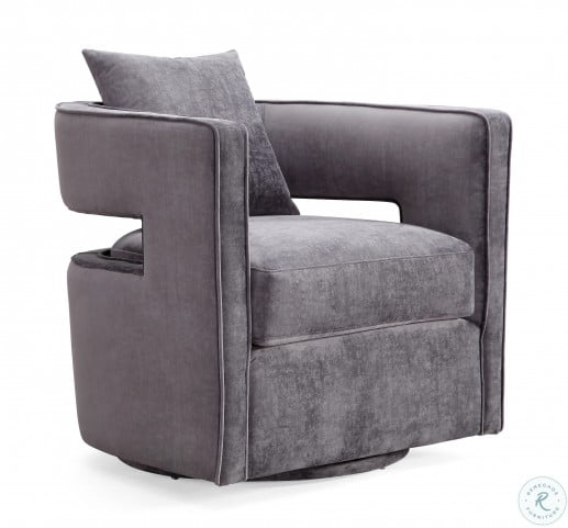 Kennedy Grey Swivel Chair From Tov Furniture L6125 Coleman Furniture