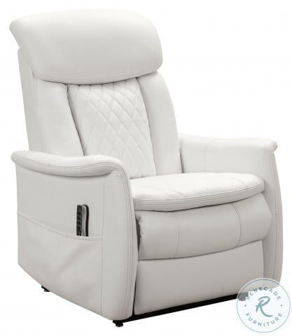 white leather glider