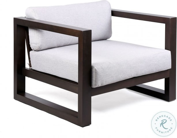 Paradise Dark Gray Fabric Outdoor Patio Lounge Chair From Armen Living Coleman Furniture