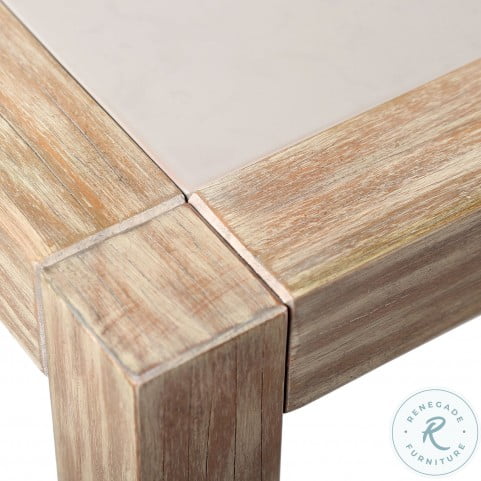Sienna Light And Gray Center Stone Outdoor Patio Dining Table From Armen Living Coleman Furniture
