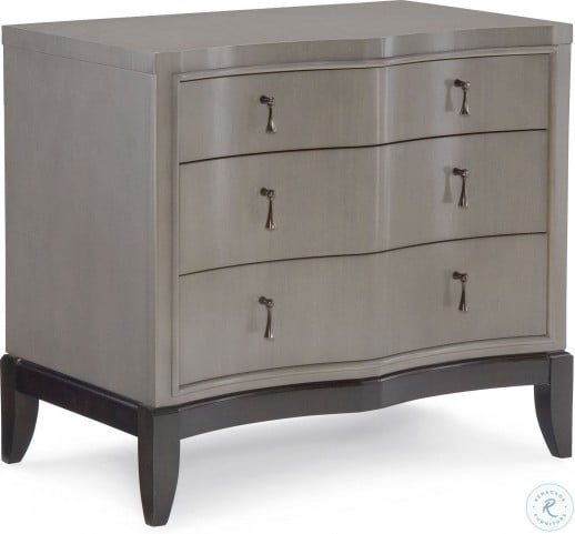 Symphony Platinum Black Tie 3 Drawers Night Stand From Legacy Classic 5640 3100 Coleman Furniture