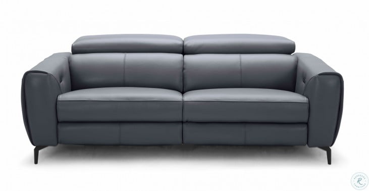 Lorenzo Blue Grey Leather Sofa from JNM | Coleman Furniture