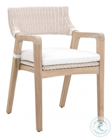 Woven White Synthetic Loom Lucia Outdoor Arm Chair From Star International Coleman Furniture