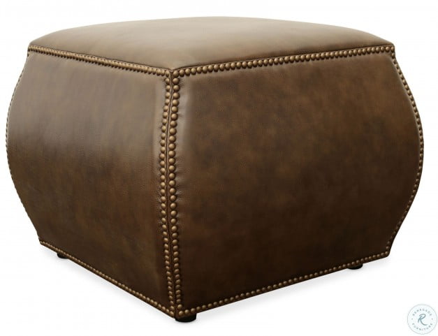 Cordova Brown Leather Ottoman From Hooker Coleman Furniture