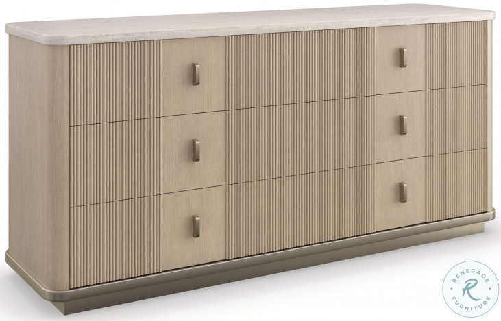 Rhythm Sun Drenched Oak And Cream Travertine Dresser From Caracole ...