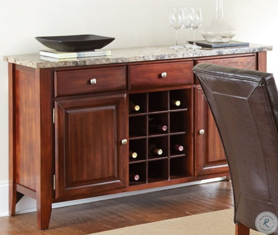 Montibello Medium Cherry Server from Steve Silver (MN500SV) | Coleman Furniture
