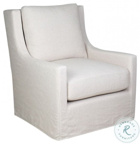 slipcovered swivel glider