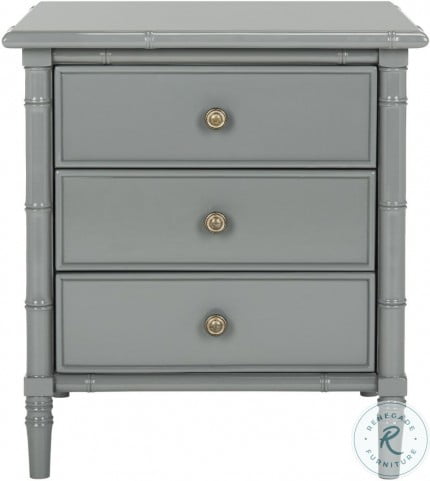 Mina Gray 3 Drawer 25 Bamboo Nightstand From Safavieh Coleman Furniture