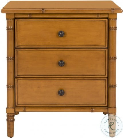 Mina Brown 3 Drawer 25 Bamboo Nightstand From Safavieh Coleman Furniture