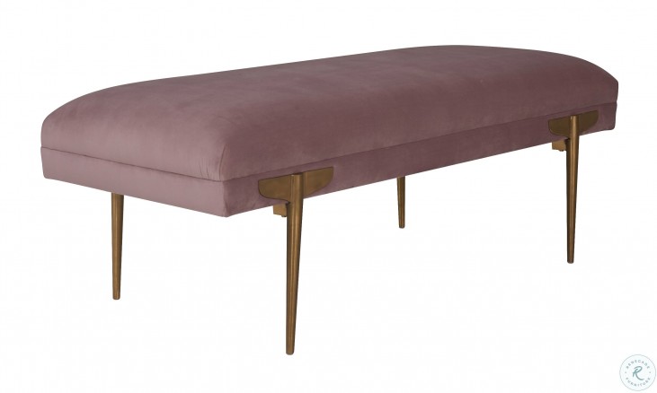 Brno Mauve Velvet Bench From Tov Coleman Furniture