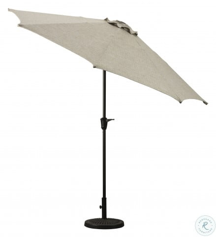 Umbrella Accessories Beige Outdoor Patio Umbrella With Base From Ashley Coleman Furniture