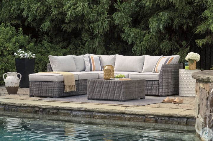 Cherry Point Gray 4 Piece Outdoor Sectional From Ashley Coleman Furniture