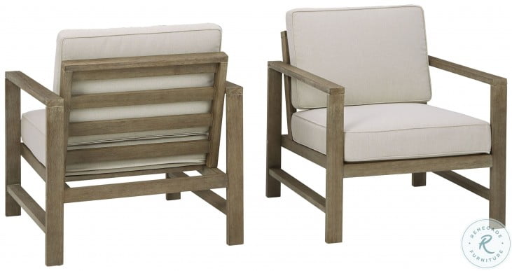 Fynnegan Light Brown Outdoor Lounge Chair Set Of 2 From Ashley Coleman Furniture