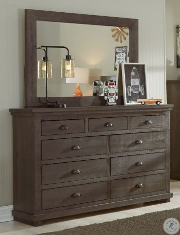 Dark grey dresser with mirror Clearance