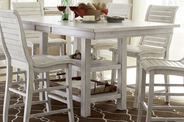 Willow Distressed White Rectangular Counter Height Dining ... (724 x 481 Pixel)