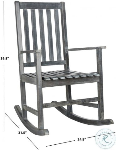 Barstow Ash Gray Outdoor Rocking Chair From Safavieh Coleman Furniture