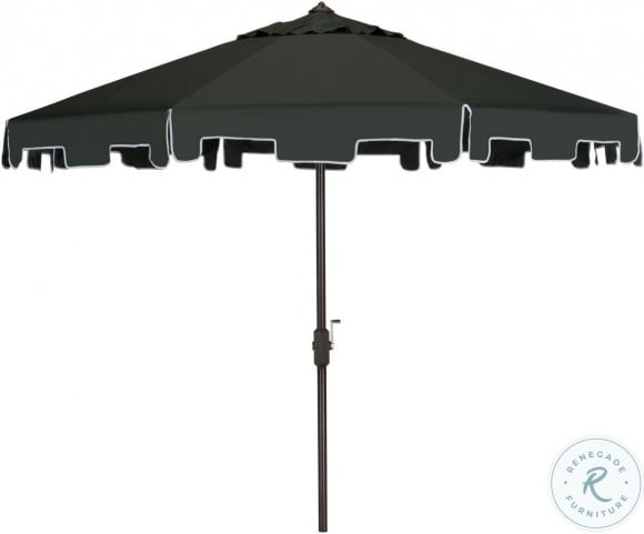Zimmerman Dark Green Uv Resistant Tilt Umbrella With Flap From Safavieh Coleman Furniture