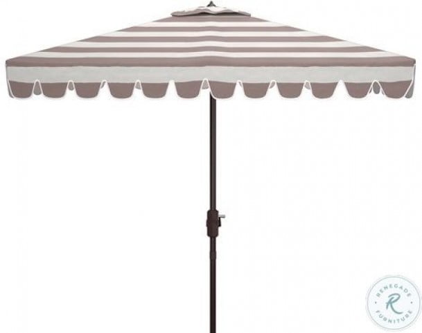 Vienna Gray And White Square Crank Umbrella From Safavieh Coleman Furniture