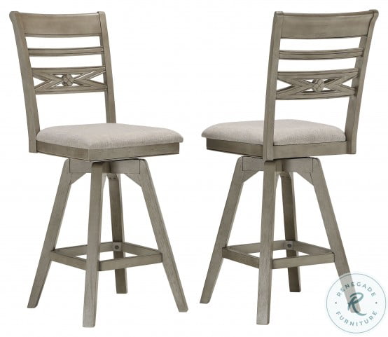 Pine Crest Distressed Pine And Burnished Gray Asbury Bar Stool Set Of 2 From Eci Furniture Coleman Furniture