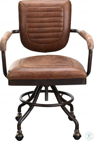 Foster Light Brown Desk Chair From Moes Home Coleman Furniture Matt blatt replica eames group standard matte black aluminium low back office chair (tan leather). coleman furniture