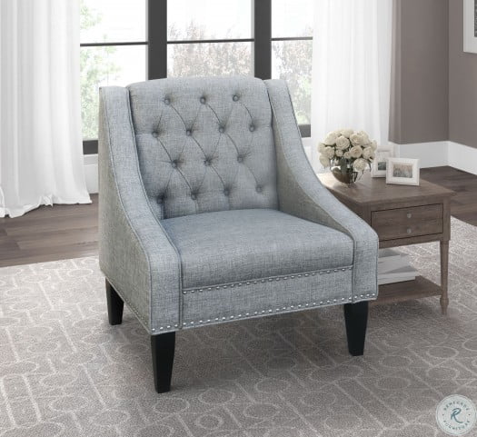 Swoop Gray Tufted Arm Accent Chair From Pulaski Coleman Furniture