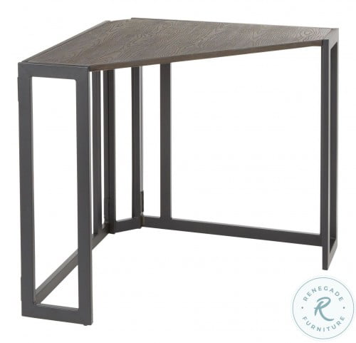 Roman Black Metal And Espresso Bamboo Corner Desk From Lumisource Coleman Furniture