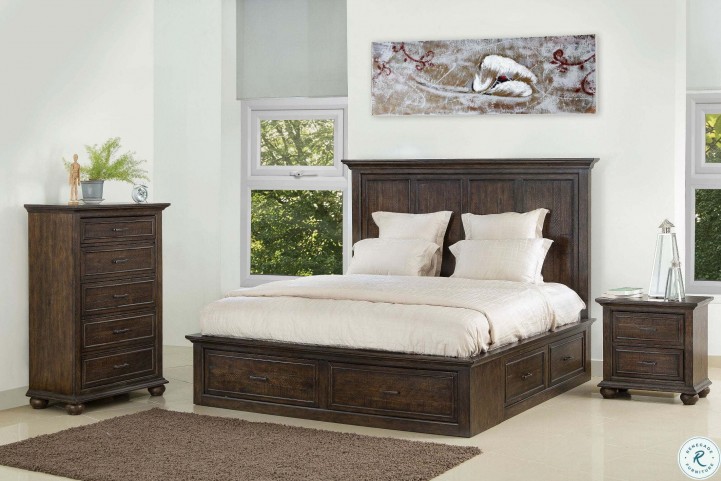 Chatham Park Brown Panel Storage Bedroom Set From Samuel Lawrence Coleman Furniture